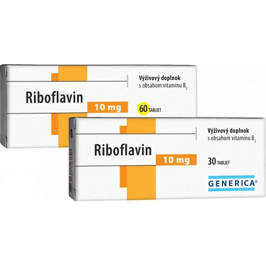 GENERICA Riboflavina 10 mg 1×30 tbl, integratore alimentare