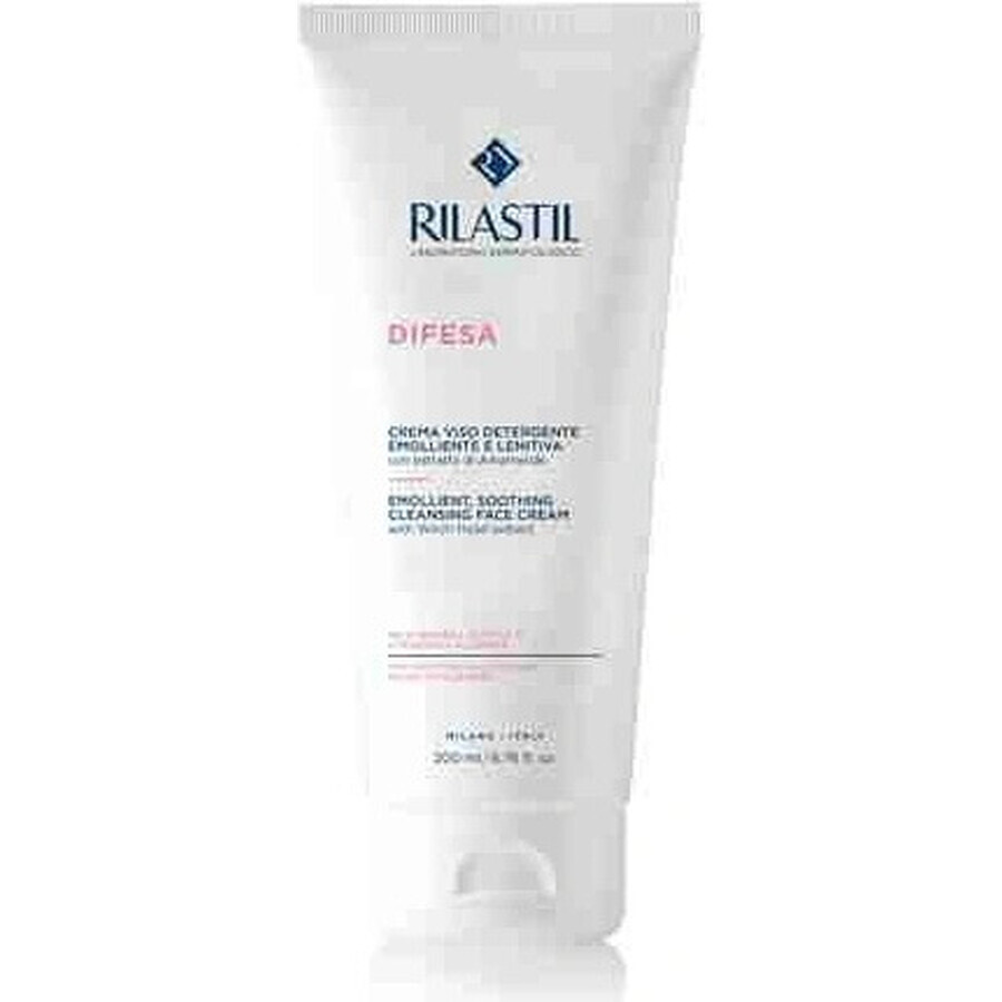 Rilastil Difesa Detergente viso emolliente per pelli sensibili 1×200 ml, crema mani