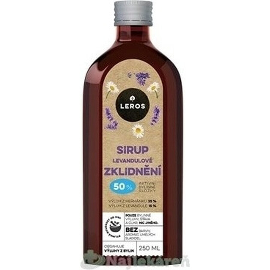 LEROS LEVANDULE SOOTHING SYRUP 1×250 ml, siroop om het lichaam te kalmeren