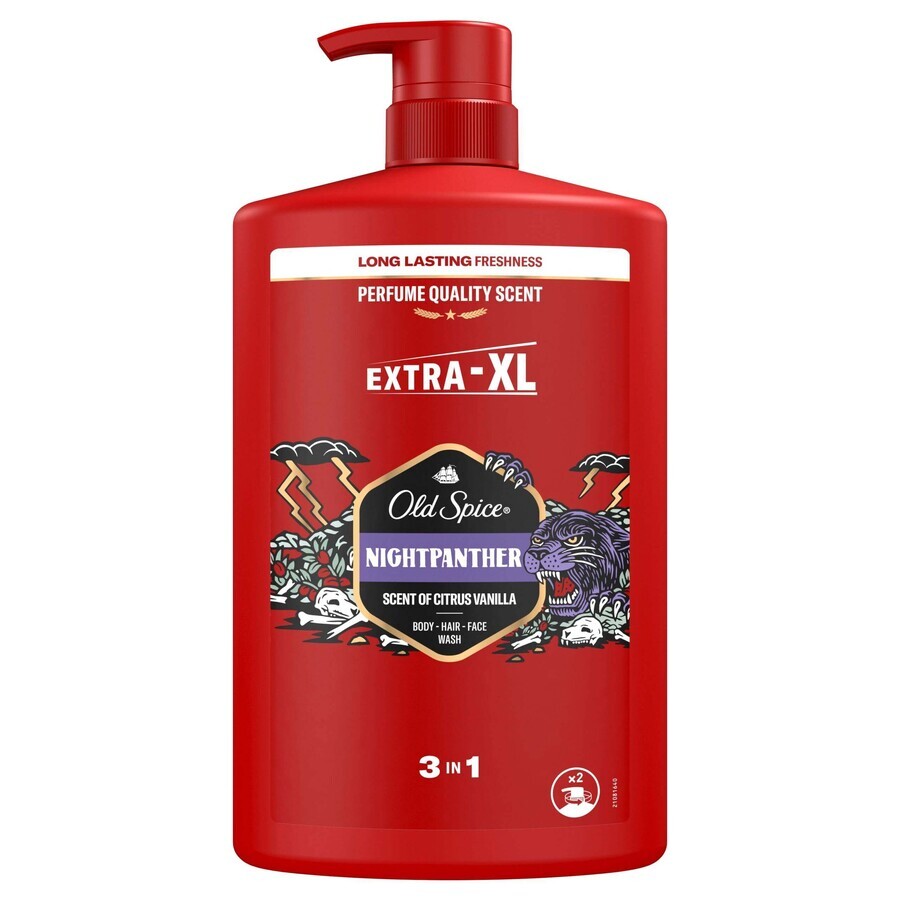 Gel de duș și șampon Old Spice Wolfthorn 1×1000 ml, gel de duș și șampon