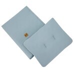 EKO 2-piece crib set muslin blue 30x40 cm, 75x100 cm