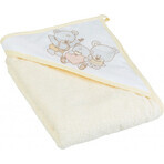 TEGA BABY Serviette à capuche Teddy 100x100cm 100% beige clair 1×1 pc