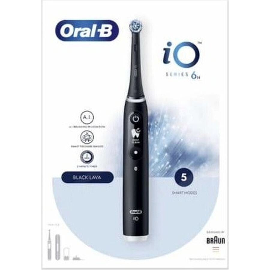 Oral B Oral B iO Series 6 Black 1×1 Electric Toothbrush, brosse à dents électrique