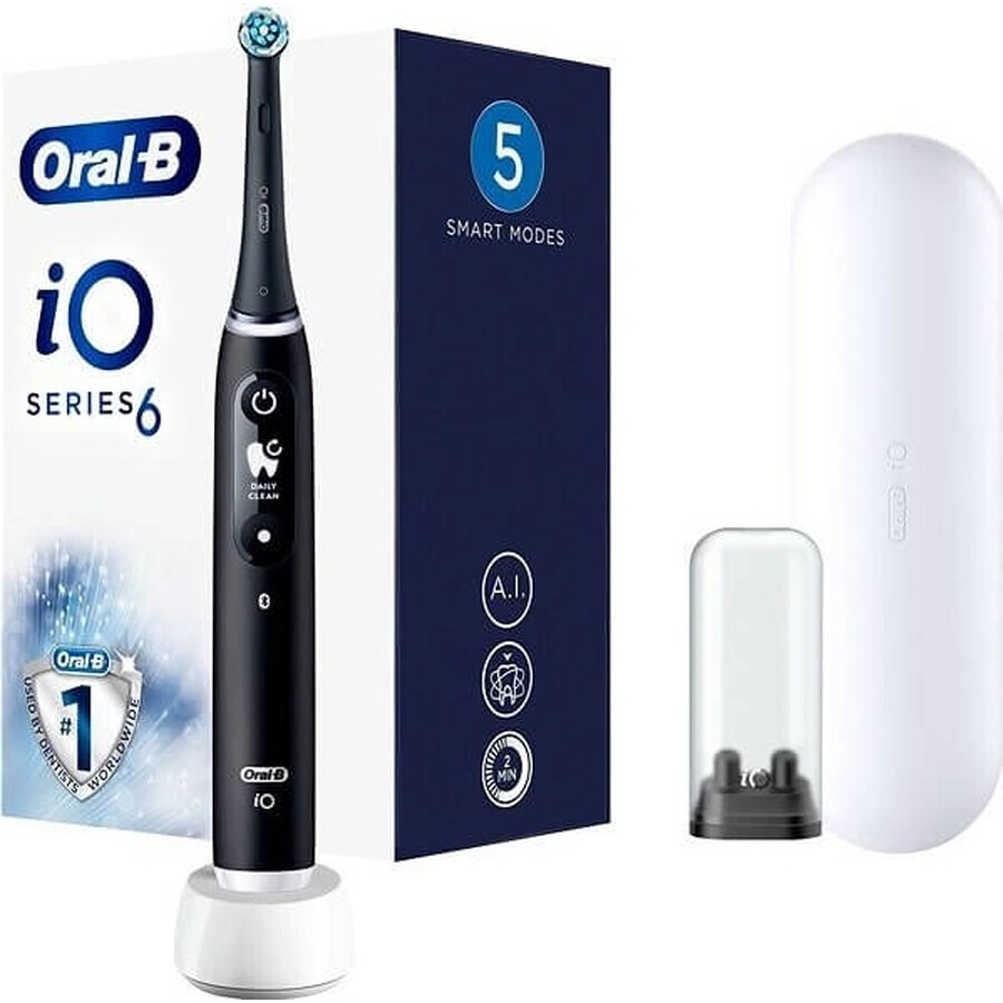 Oral B Oral B iO Series 6 Black 1×1 Electric Toothbrush, brosse à dents électrique