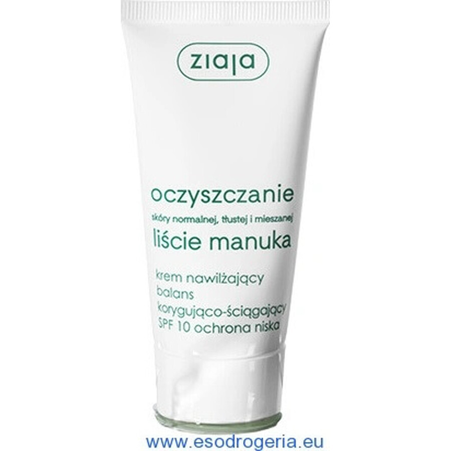 Ziaja Manuka - normalizing day cream for oily and combination skin 12+ 1×50 ml, day cream