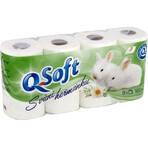 Q SOFT White 3-ply toilet paper white 1×8 pieces, 160 pieces