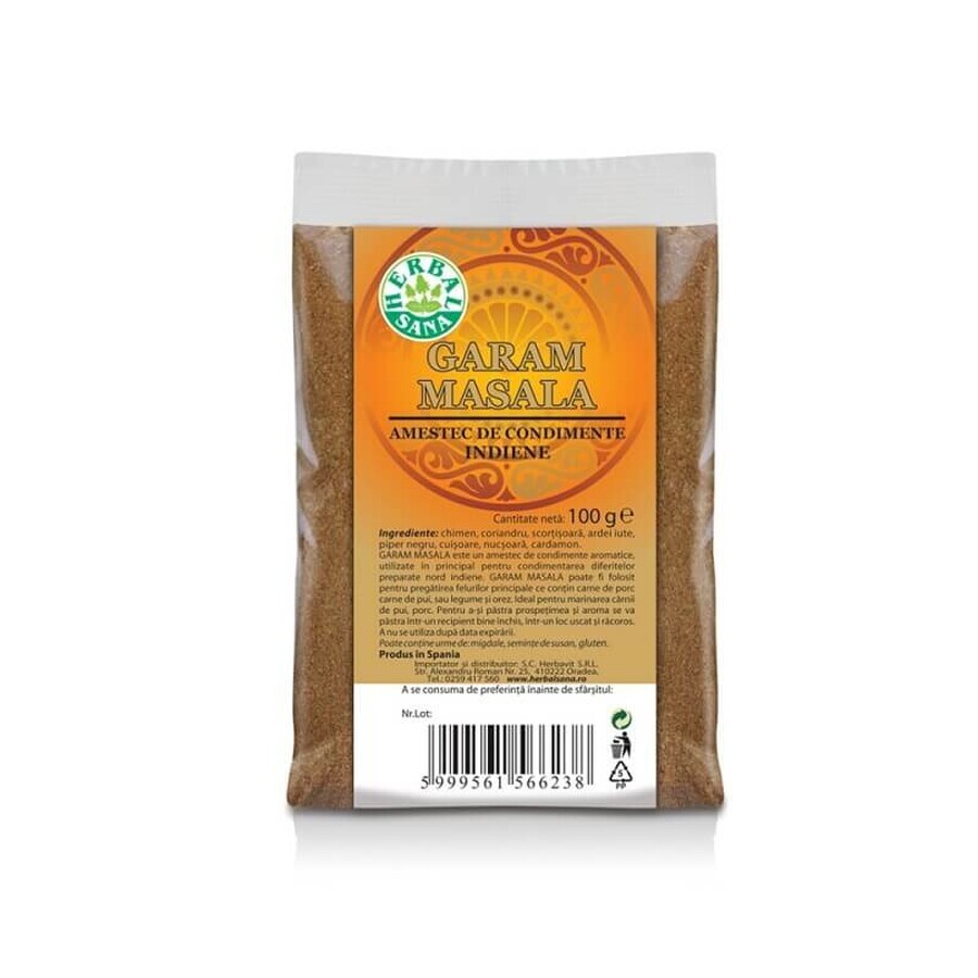 Miscela di spezie Garam Masala indiano, 100 g, Herbal Sana