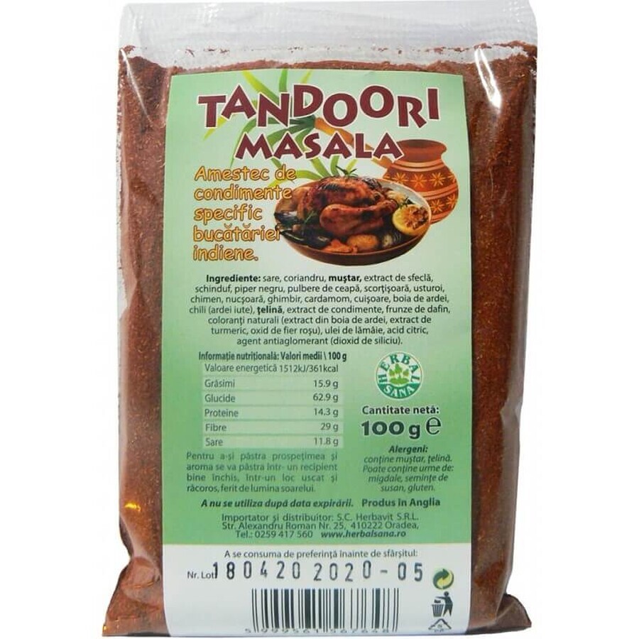 Indische Gewürzmischung, Tandoori Masala, 100 gr, Herbal Sana