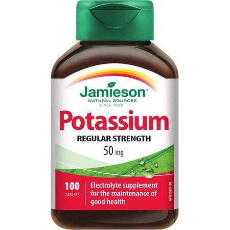 JAMIESON POTASIO 50 mg 1×100 tbl, potassio