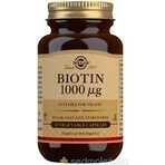 Solgar Biotin 1000 μg Pour les cheveux et la peau 50 gélules 1×50 cps, complément alimentaire.