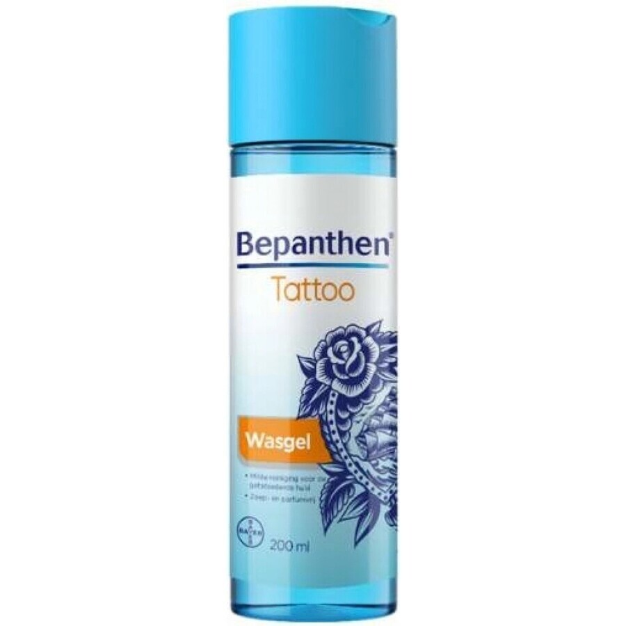 Bepanthen Tattoo Wash Gel 1×200 ml, gel de lavage