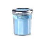 Emocio Frasco azul con tapa de estaño Vela perfumada de sal marina y coco 1×1 ud., tamaño 69 x 85 mm