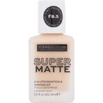 Revolution Relove, Supermatte Foundation F8.5, maquillaje 1×24 ml, maquillaje