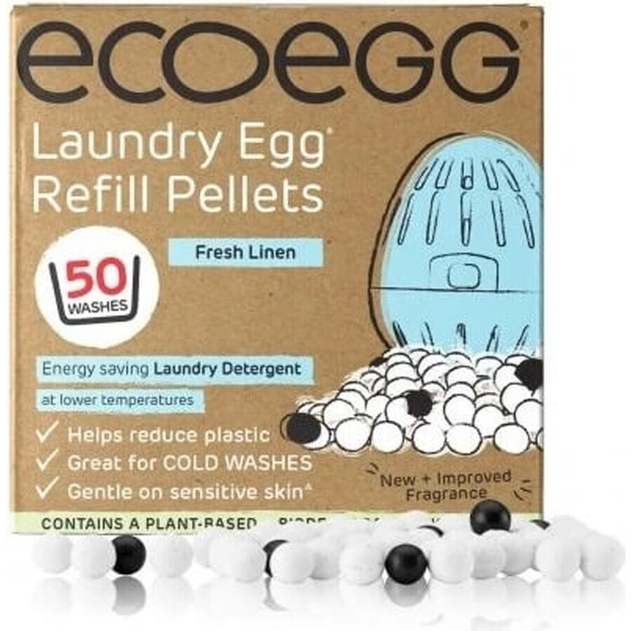 Ecoegg Cartuș pentru ouă de spălat - 50 spălări bumbac 1×1 buc, cartuș pentru 50 spălări