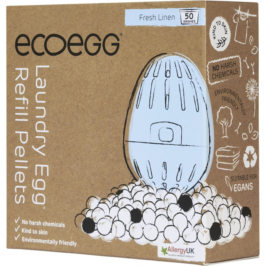 Ecoegg Cartuș pentru ouă de spălat - 50 spălări bumbac 1×1 buc, cartuș pentru 50 spălări