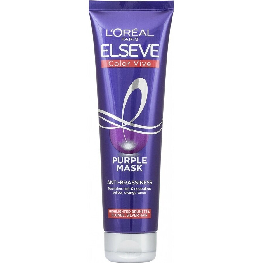 L'Oréal Paris Elseve Elseve Colour Vive Purple Mask 1×150 ml, maschera per capelli