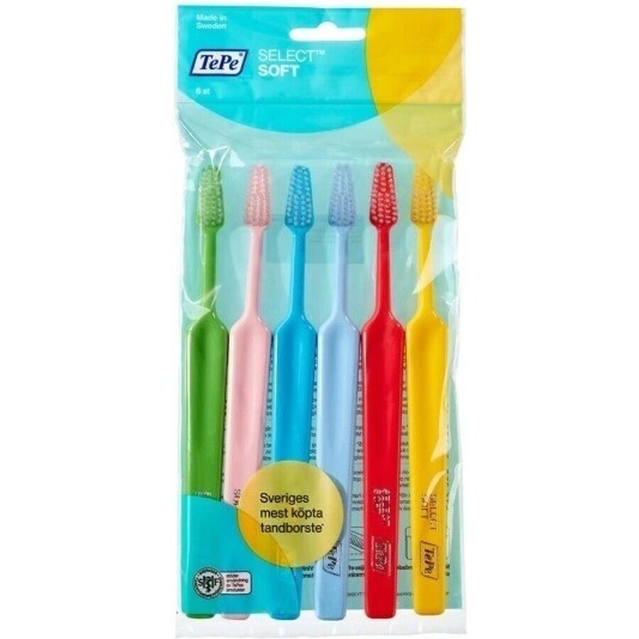 Toothbrush TePe Select X-soft 1×6 pcs, 4+2 free