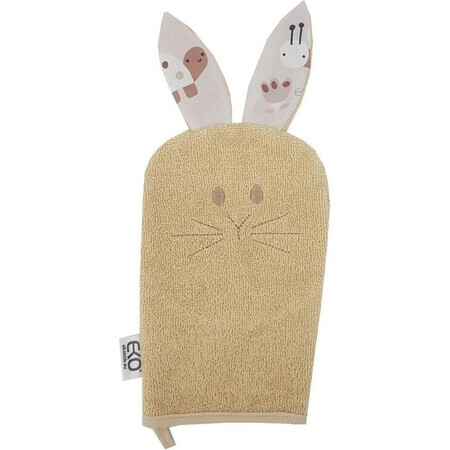 EKO Serviette de table en coton avec oreilles Bunny Beige 20x15 cm 1×1 pc, serviette de table pour bébé