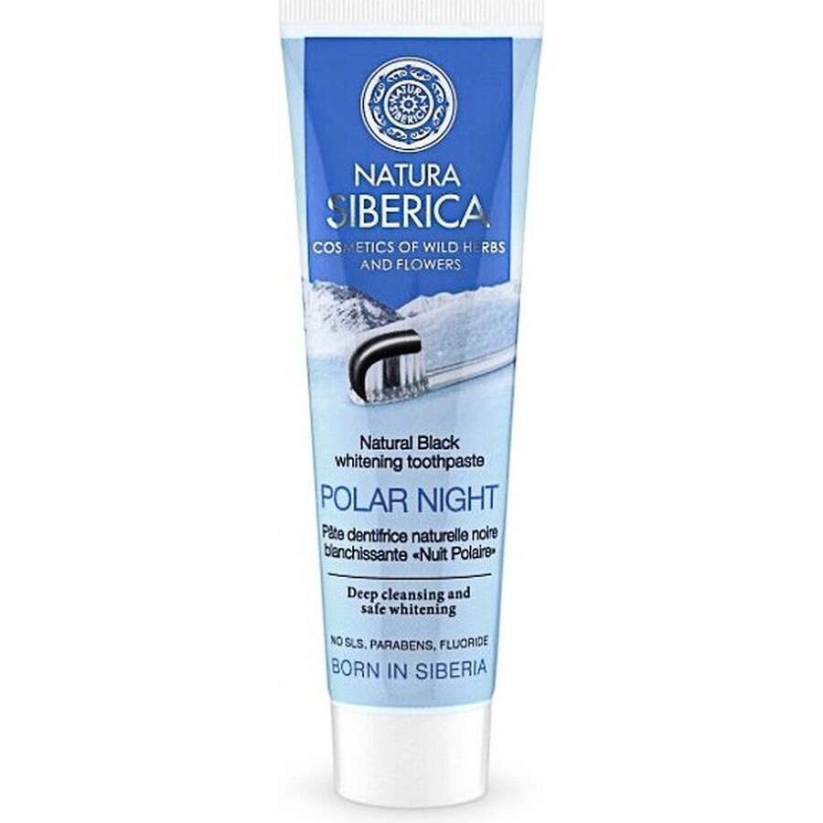 Natura Siberica dentifrice blanchissant noir "Polar Night" 1×100 g, dentifrice