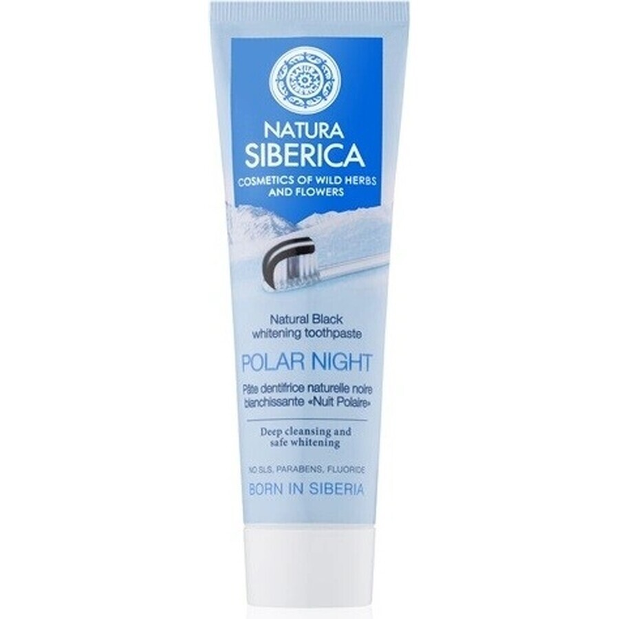 Natura Siberica dentifrice blanchissant noir "Polar Night" 1×100 g, dentifrice