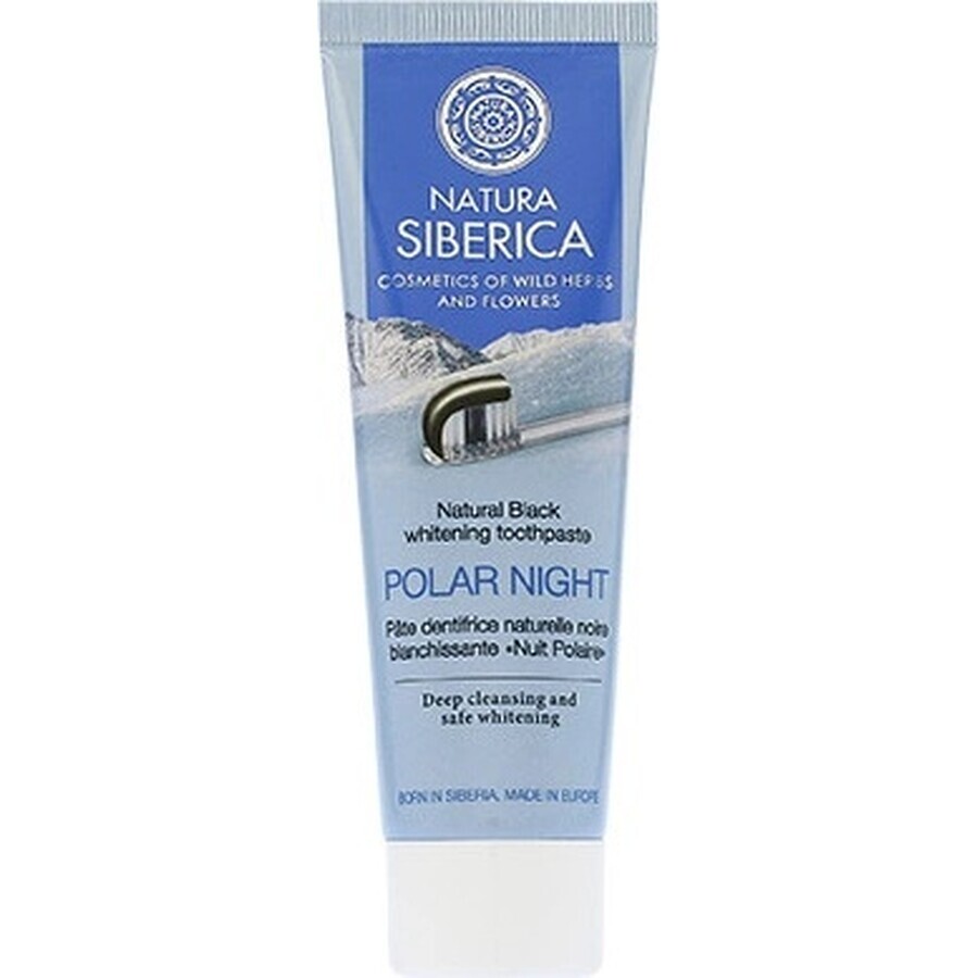 Natura Siberica dentifrice blanchissant noir "Polar Night" 1×100 g, dentifrice