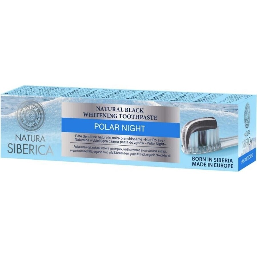 Natura Siberica dentifrice blanchissant noir "Polar Night" 1×100 g, dentifrice