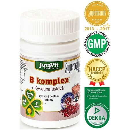 JutaVit B-complex + acide folique tbl 1x60 pcs