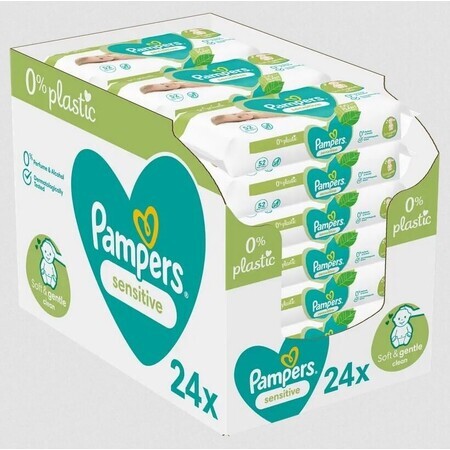 Pampers Sensitive Caja Toallitas Sin Plástico 24x52pcs 24×52 pcs