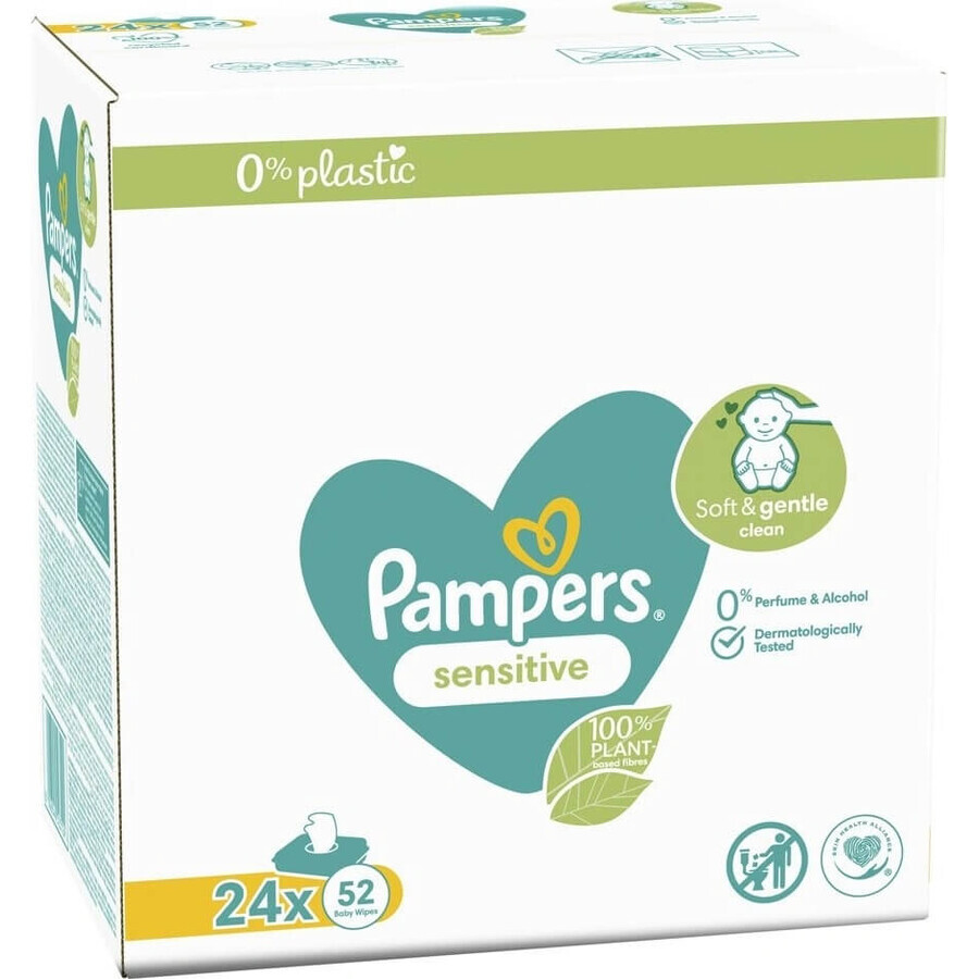 Pampers Sensitive Caja Toallitas Sin Plástico 24x52pcs 24×52 pcs