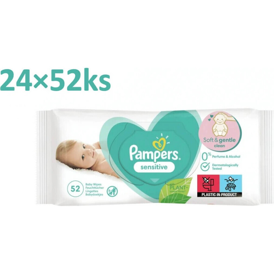 Pampers Sensitive Caja Toallitas Sin Plástico 24x52pcs 24×52 pcs