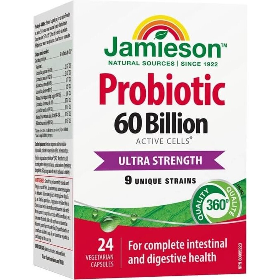 JAMIESON PROBIOTIC 60 BILLION ULTRA STRENGTH 1×24 cps, miscela di colture batteriche