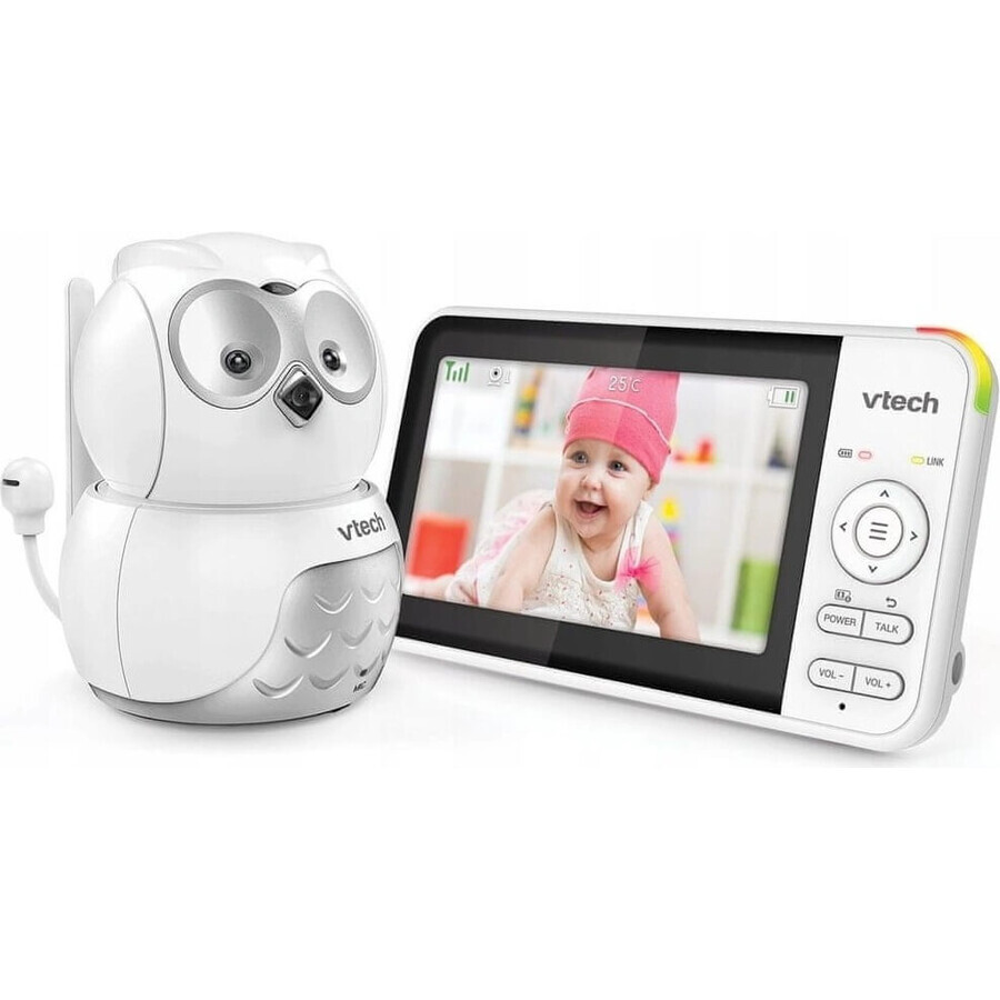 VTECH BM5550-OWL, baby sitter vidéo Owl avec écran 5" et caméra pivotante 1×1pc, baby sitter