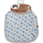 XKKO Bamboe slabbetje Scandinavisch Baby Blauw Kruis 1×1 stuk