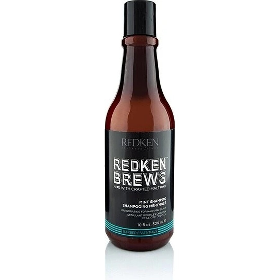 Redken Invigorating Hair Shampoo with Mint for Men Brews 1×300 ml, shampoo