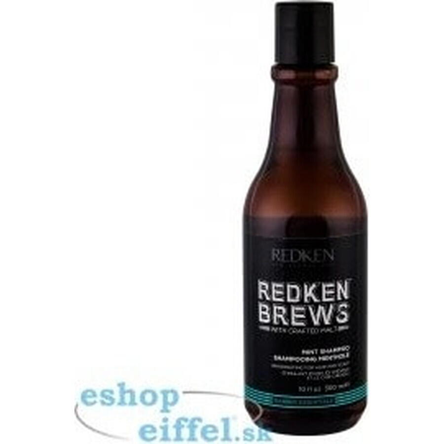 Redken Invigorating Hair Shampoo with Mint for Men Brews 1×300 ml, shampoo