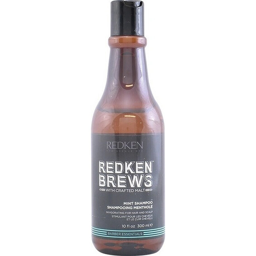 Redken Invigorating Hair Shampoo with Mint for Men Brews 1×300 ml, shampoo