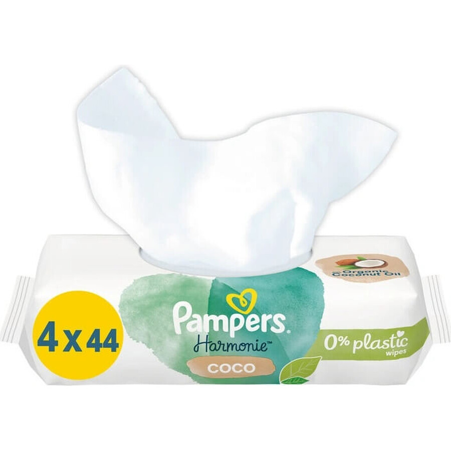 PAMPERS HARMONIE PROTECT&CARE WIPES 176KS 1×176 st, vochtige doekjes