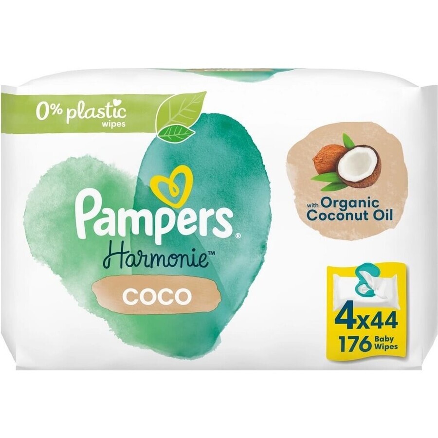 PAMPERS HARMONIE PROTECT&CARE WIPES 176KS 1×176 st, vochtige doekjes