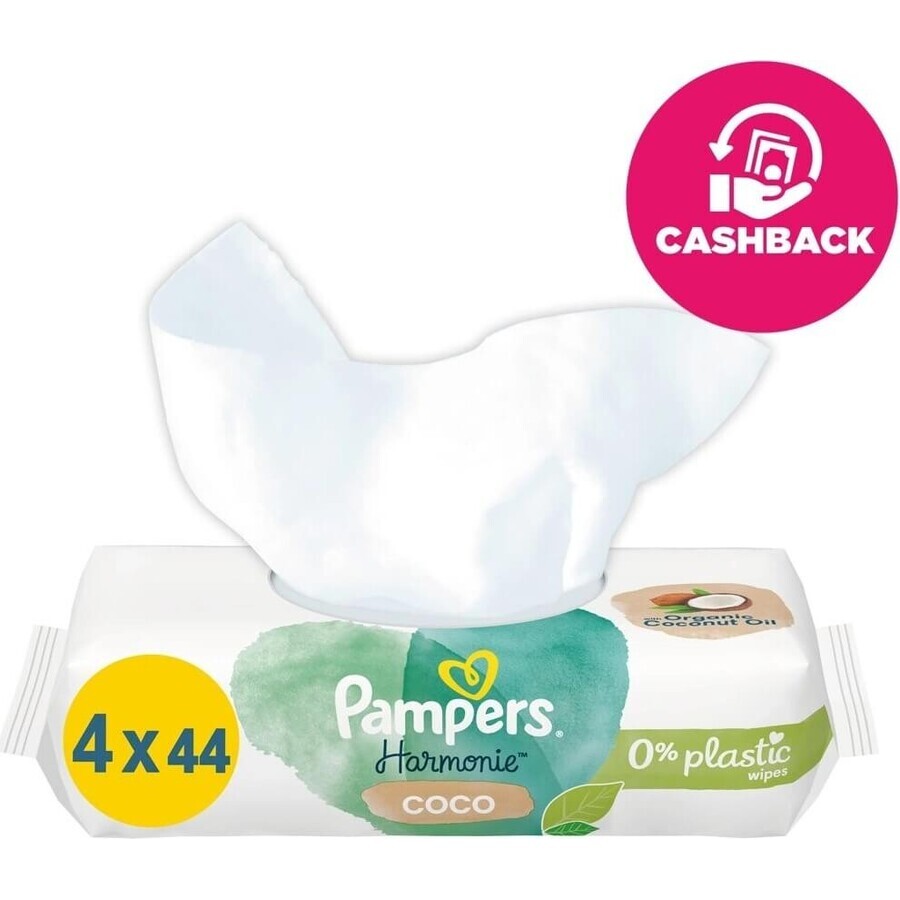 PAMPERS HARMONIE PROTECT&CARE WIPES 176KS 1×176 st, vochtige doekjes