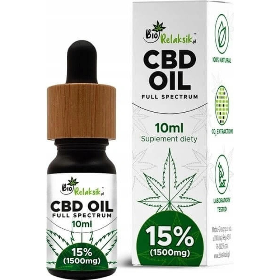 Pharma Activ CBD 15% olio di canapa a spettro completo 1×10 ml, olio di canapa