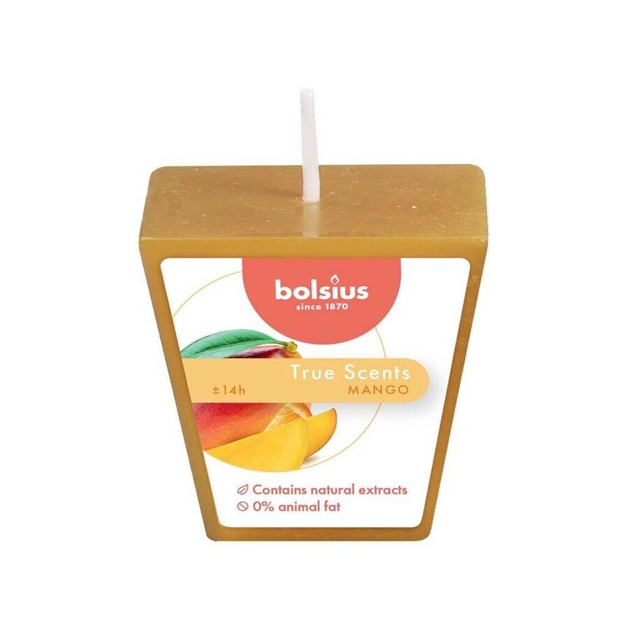 Bolsius Aromatic 2.0 Votive Mango, vela perfumada 1×1 ud, tamaño 48 mm