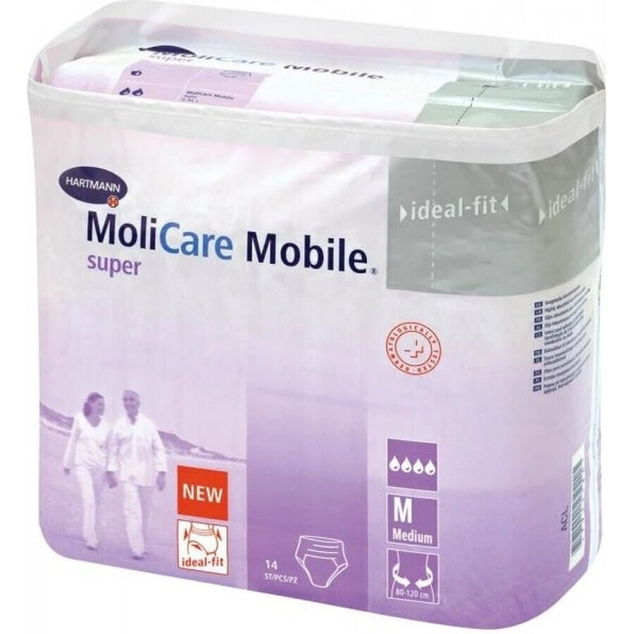 MoliCare MOBILE Super M (Medium) 1×14 Stück, Babywindeln