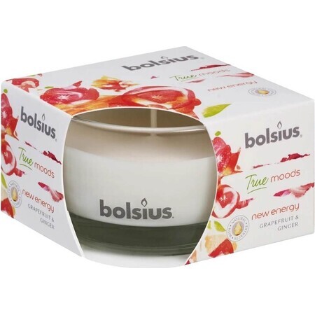 Bolsius Aromatic 2.0 Botella de vidrio 80x50mm Nueva energía, vela perfumada 1×1 ud, vela perfumada