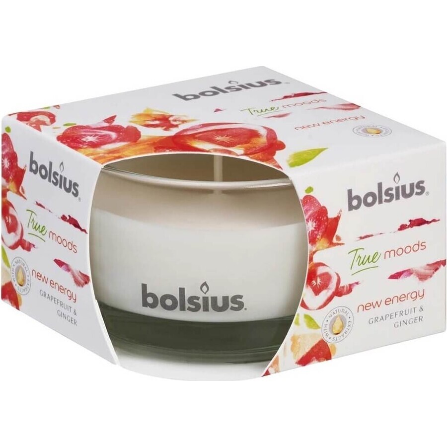 Bolsius Aromatic 2.0 Botella de vidrio 80x50mm Nueva energía, vela perfumada 1×1 ud, vela perfumada