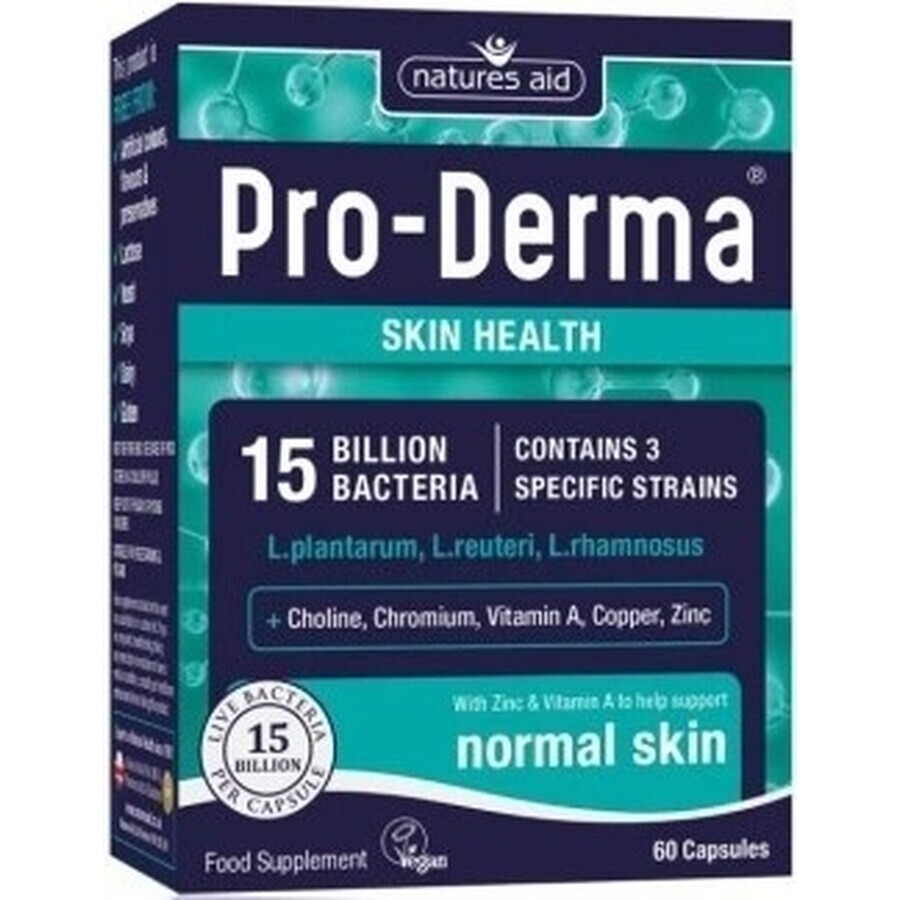 PRO-DERMA 60CPS NATURES AID UK 1×60 cps, complément alimentaire