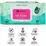 PETITE&MARS Wet wipes SO PURE bamboo biodegradable plastic free 56 pcs 1×56 pcs, wet wipes