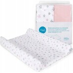 CEBA Protège-matelas Candy Pink+Pink Stars 1×2 pièces, taille 50x70-80 cm