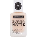 Revolution Relove, Fondotinta Supermatte F6, make-up 1×24 ml, make-up