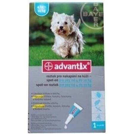 Advantix Spot-on para perros de 4 a 10 kg 1×1 ml, pipeta