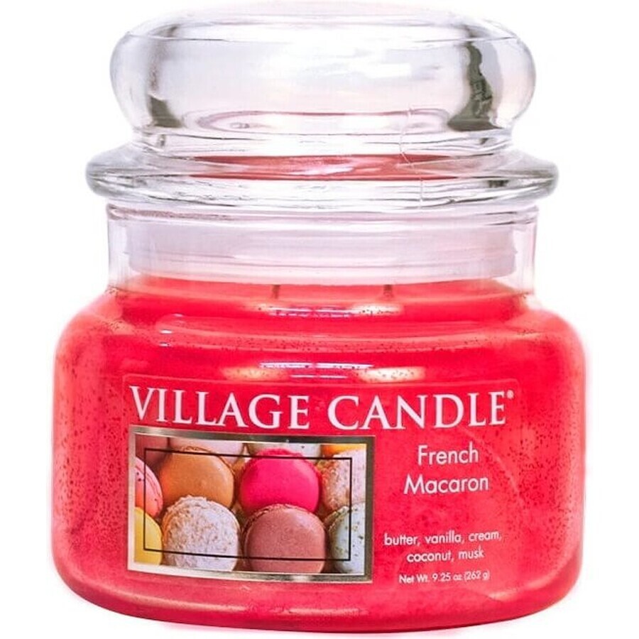 Vela perfumada Village Candle en vidrio - French Macaroon, pequeña 1×1 ud, vela perfumada